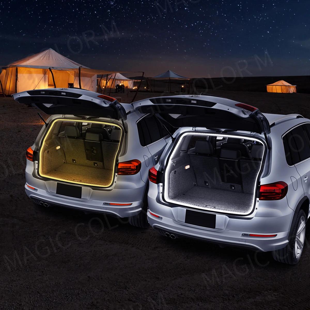 Lumière de coffre de voiture de 5M, lampe d'ambiance décorative, bande Flexible universelle Ultra lu