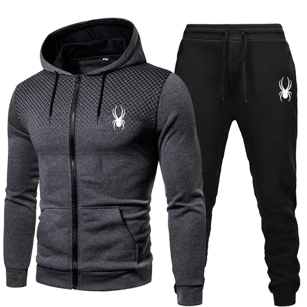 2025 populaire deux pièces hommes vêtements de sport jogging costume vêtements de sport sweat à capu