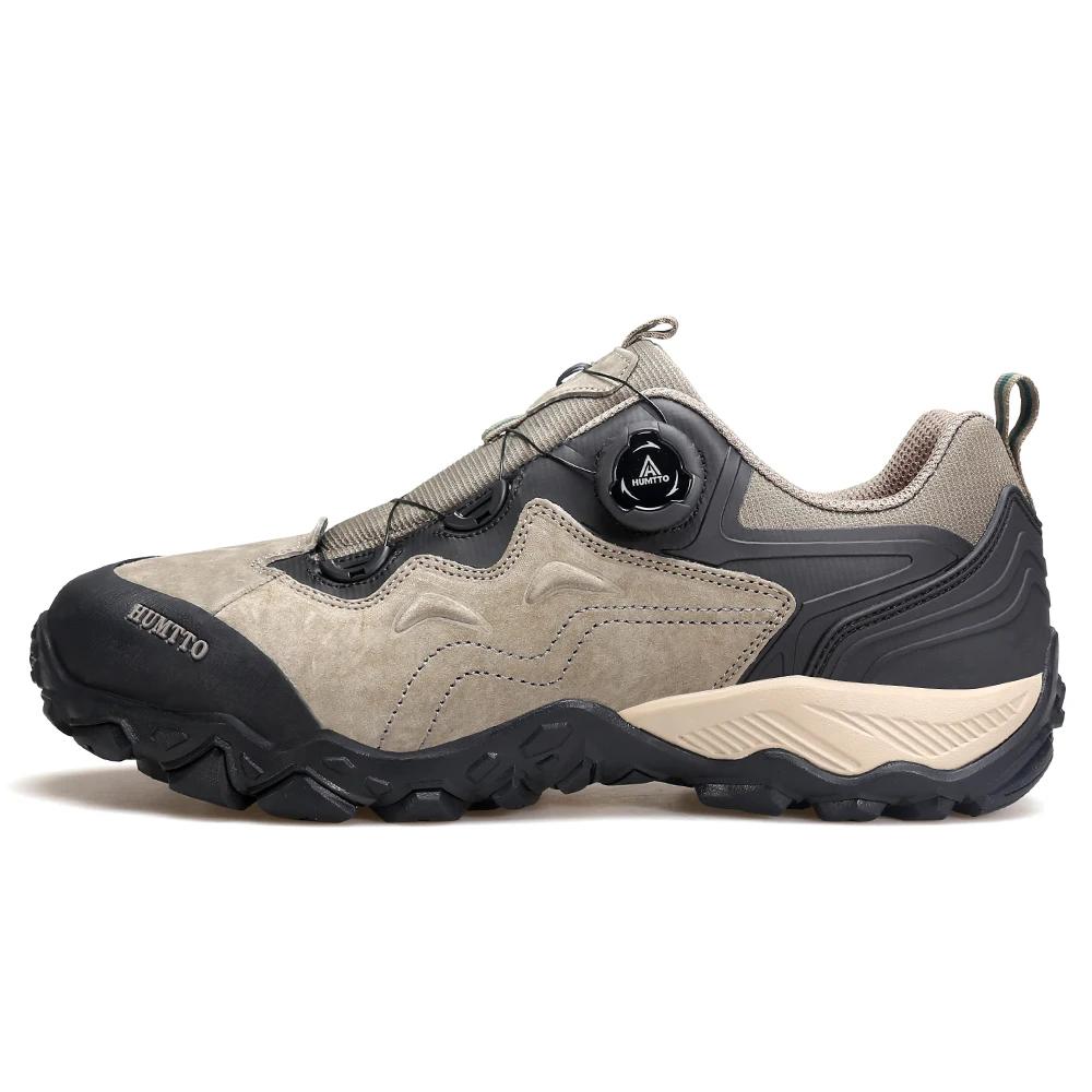 HUMTTO-Baskets en cuir pour hommes, bottes de randonnée, chaussures de trekking en plein air, chauss