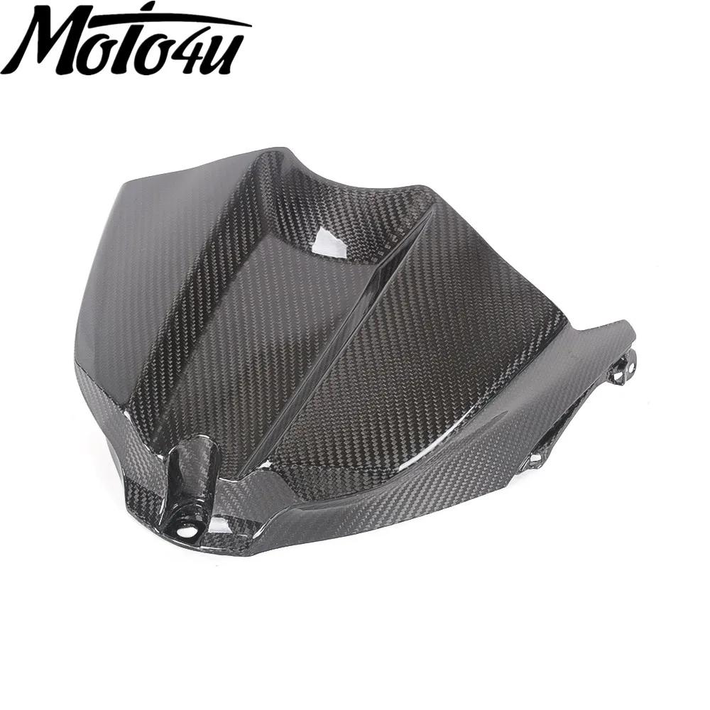 Couvercle avant de réservoir d'essence en Fiber de carbone véritable, boîte à Air, protection du car