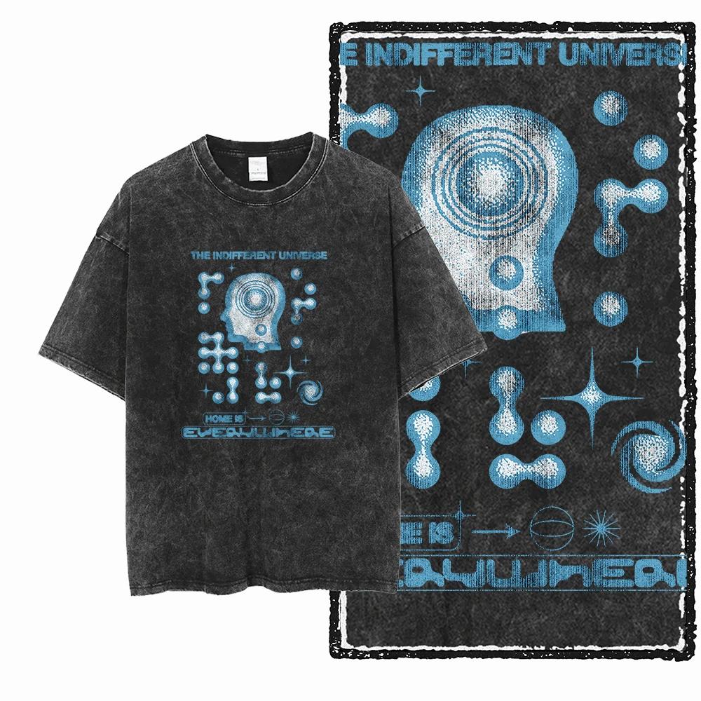 ZF STREETWEAR imprimé coton lavé à l'acide graphique exclusif unisexe t-shirt Cool Vintage rétro hom