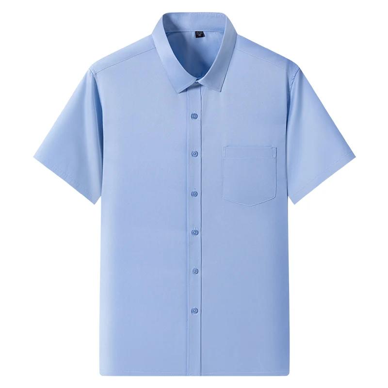 Chemises anti-déformables pour hommes Chemises provoqué à manches courtes pour hommes Slim Fit Camis