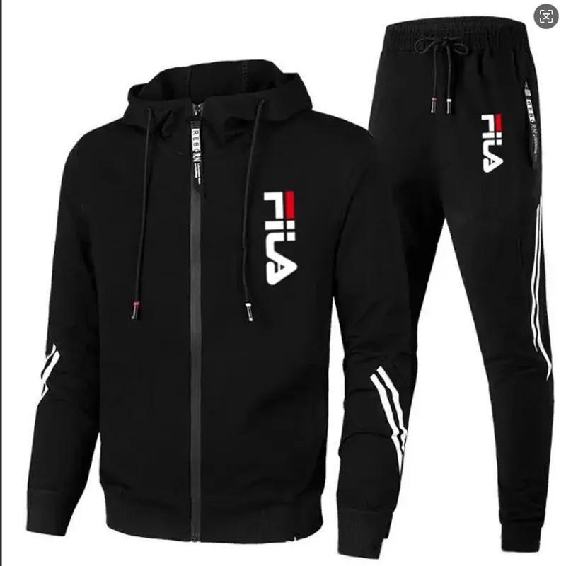 Ensemble de jogging décontracté deux pièces pour homme 2026 : veste zippée d'extérieur printemps-aut