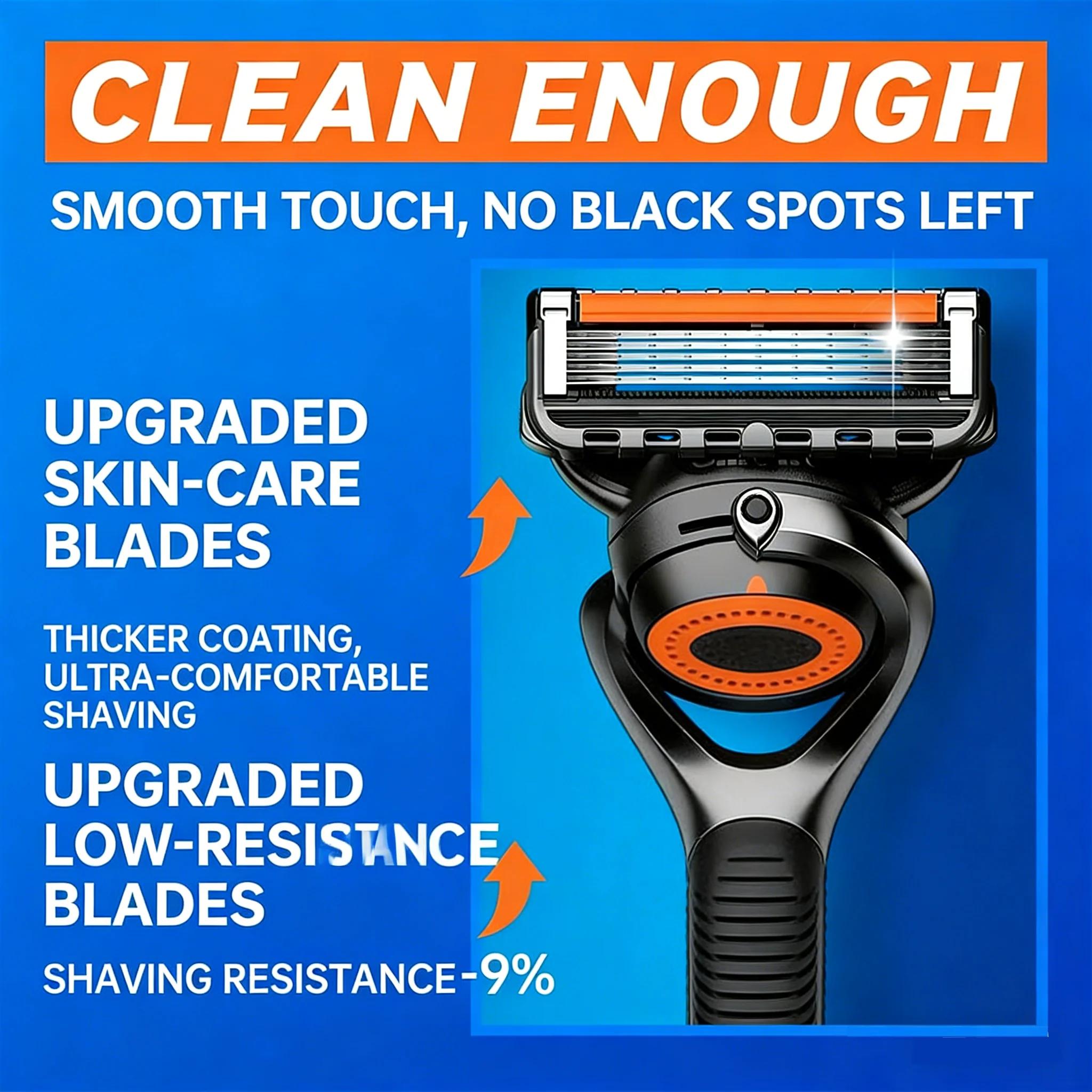 Rasoir Gillette Fusion5 ProGlide pour hommes, ensemble de rasoirs pour hommes, lame de rasoir, manch