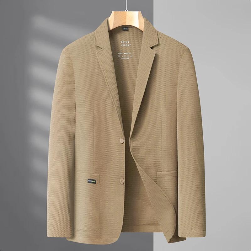 Veste formelle de protection solaire haut de gamme pour hommes, élégante et stylée, chemise décontra