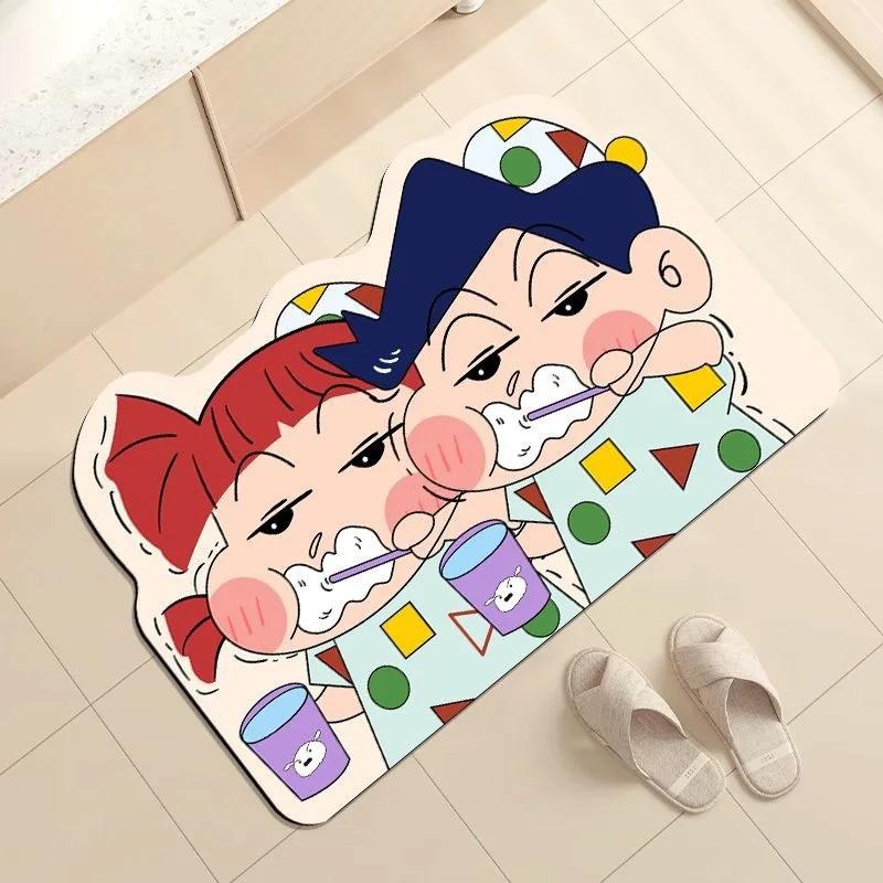 Tapis d'absorption d'eau pour salle de douche, séchage rapide, cadeaux de maison à la mode et dessin