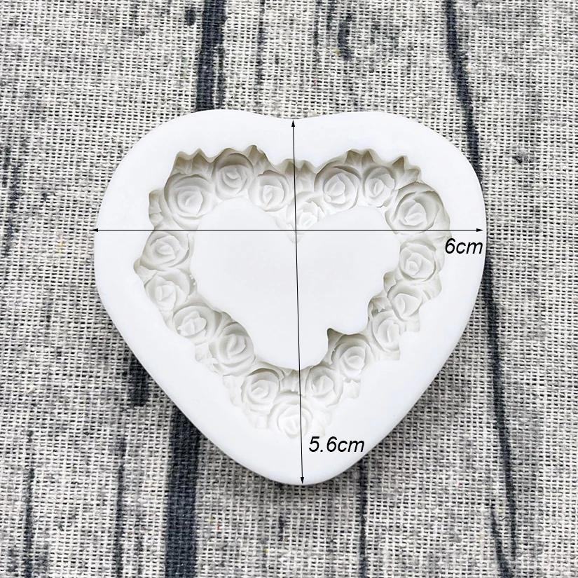 Moule en silicone en forme de cœur de rose pour la pâtisserie, outils pour la résine, moule à cupcak