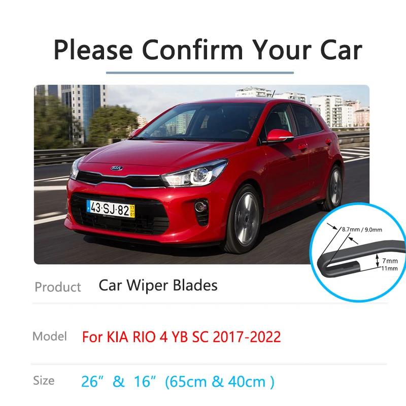 Kit d'essuie-glace pour pare-brise de voiture, 2 pièces, accessoires pour KIA RIO 4 YB SC 2017 ~ 202