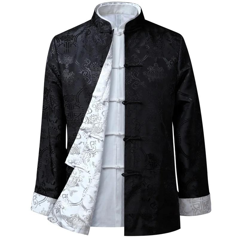 Chemise Dragon chinois pour hommes, manteaux Kung Fu, costume Tang du nouvel an chinois, vêtements t