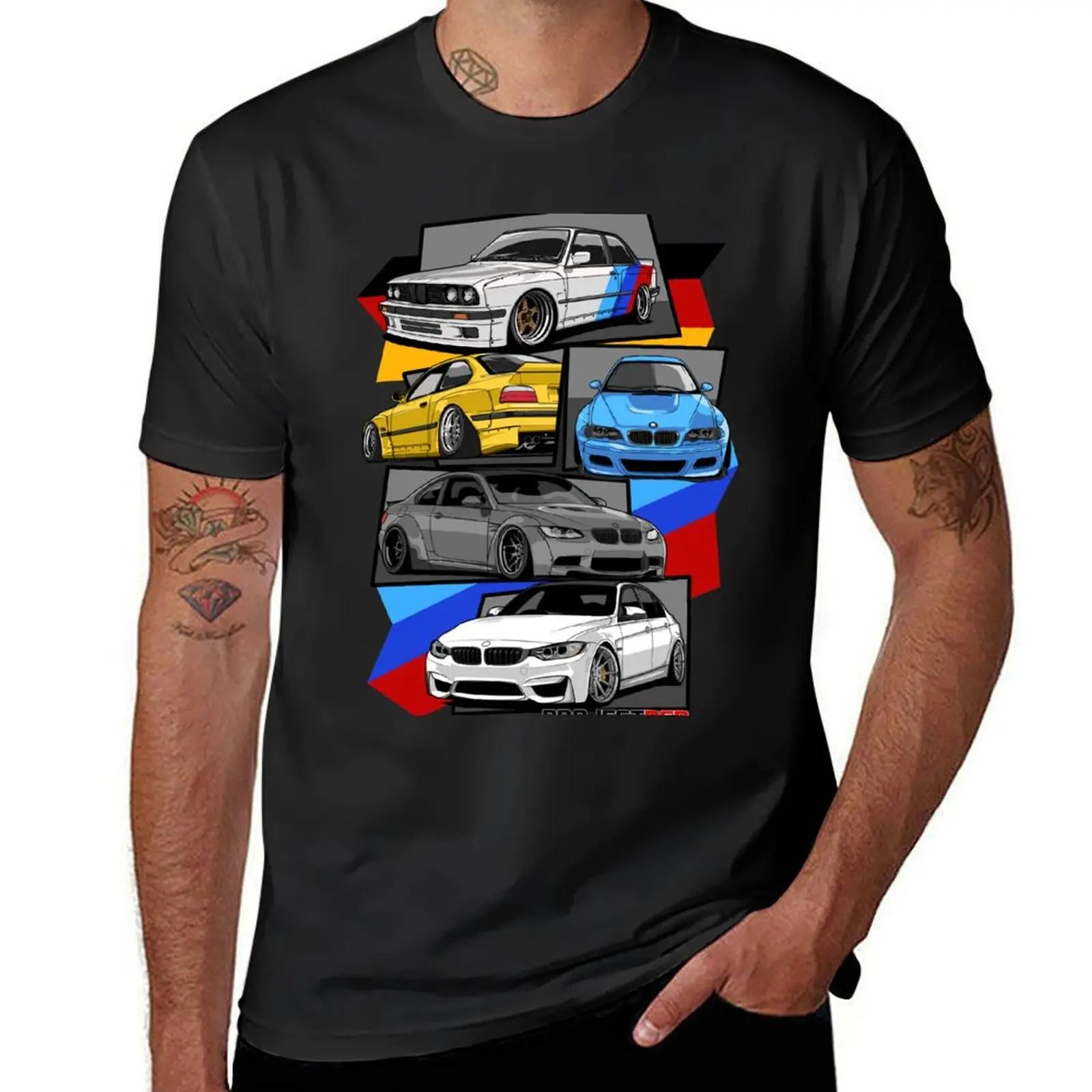 T-shirt noir pour homme, imprimé animal, puissance bavaroise, E30, E36, E46, E92, F80, M3