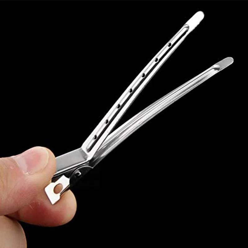 Pinces de soin des cheveux en acier métallique pour femmes, pinces de coupe de coiffure, pinces de b