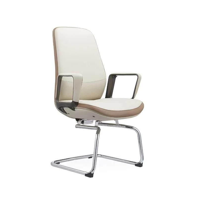 Chaise de bureau haut de gamme, inclinable et pivotante avec roulettes, adaptée aux bureaux de direc