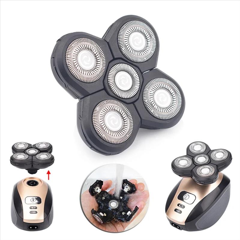 Nouveau 4 pièces tête de rasoir de remplacement rasoir électrique 5 coupe tête flottante étanche lam