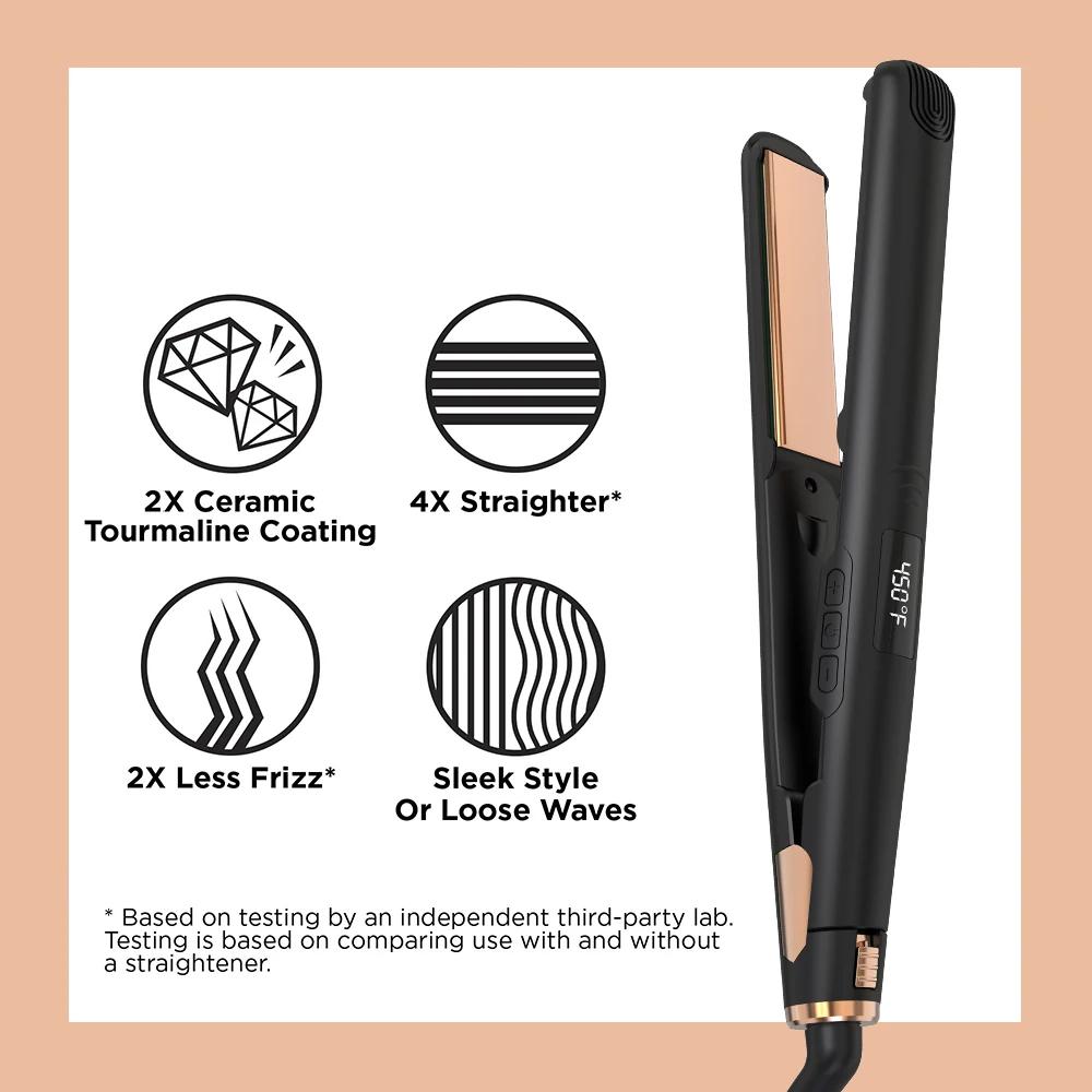 LISAPRO Plaque Plate à lisser en céramique originale pour cheveux, plaques de 1 po | Lisseur et bigo