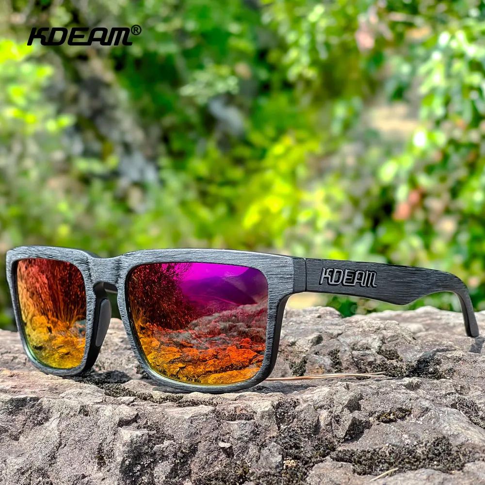 KDEAM-Lunettes de soleil polarisées coupe-vent pour hommes et femmes, nuances dégradées, adaptées à 