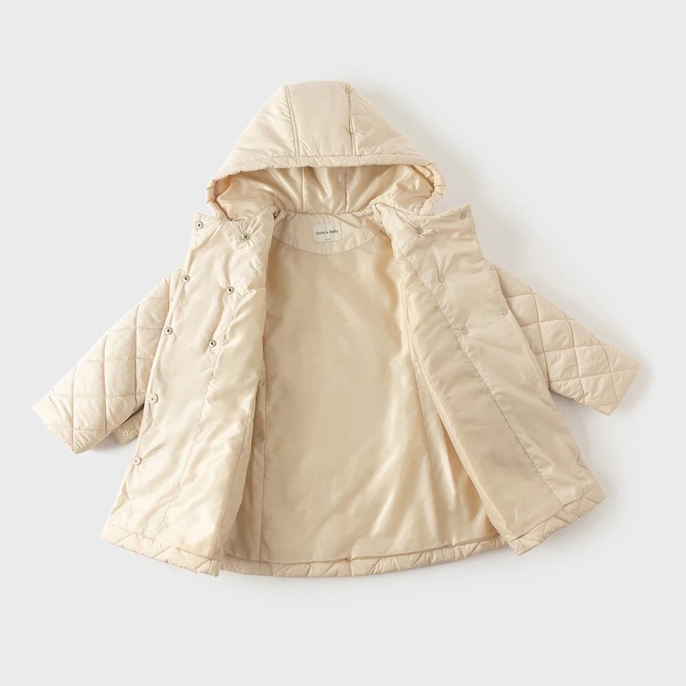 Dave Bella filles velours manteau hiver automne enfants épais chaud veste décontracté à capuche impe