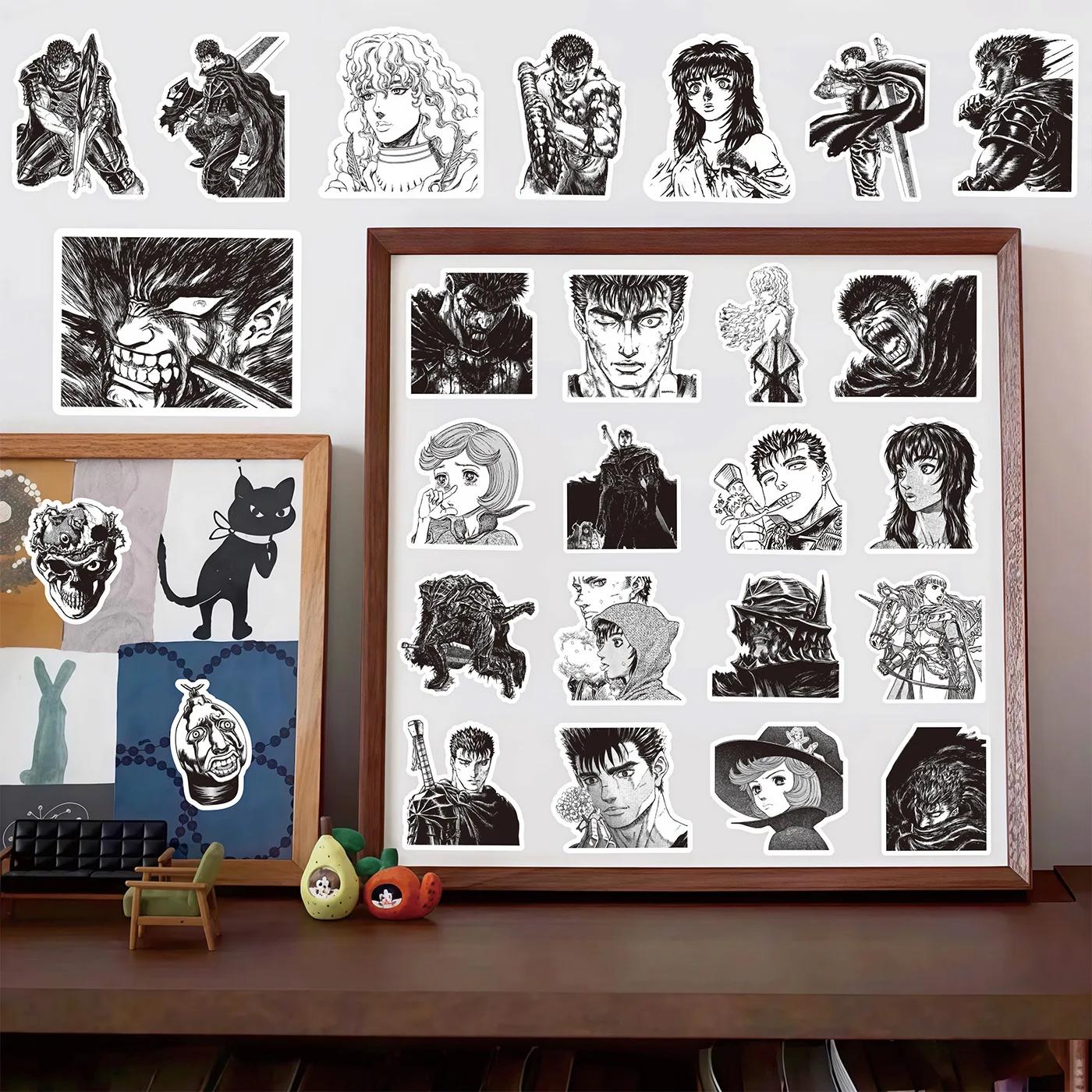 Autocollants de dessin animé Berserk Guts Casca, 82 pièces, décoration pour ordinateur portable, tél