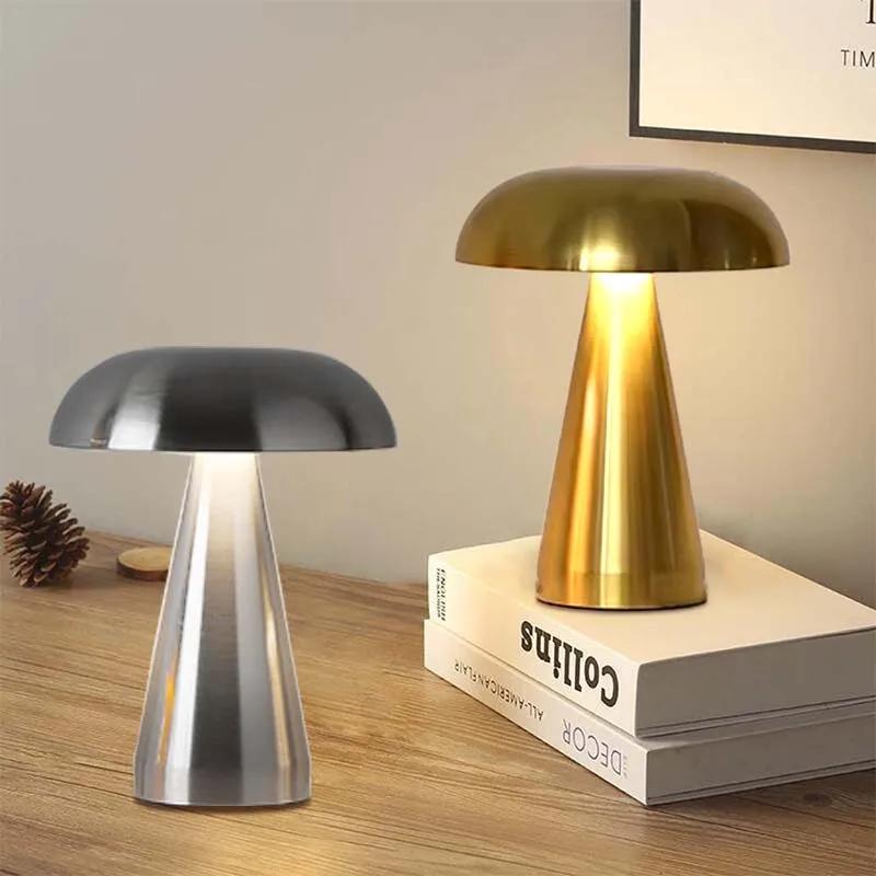 Lampe de Table de Bar rétro lampe de Table champignon LED capteur tactile trois couleurs gradation b
