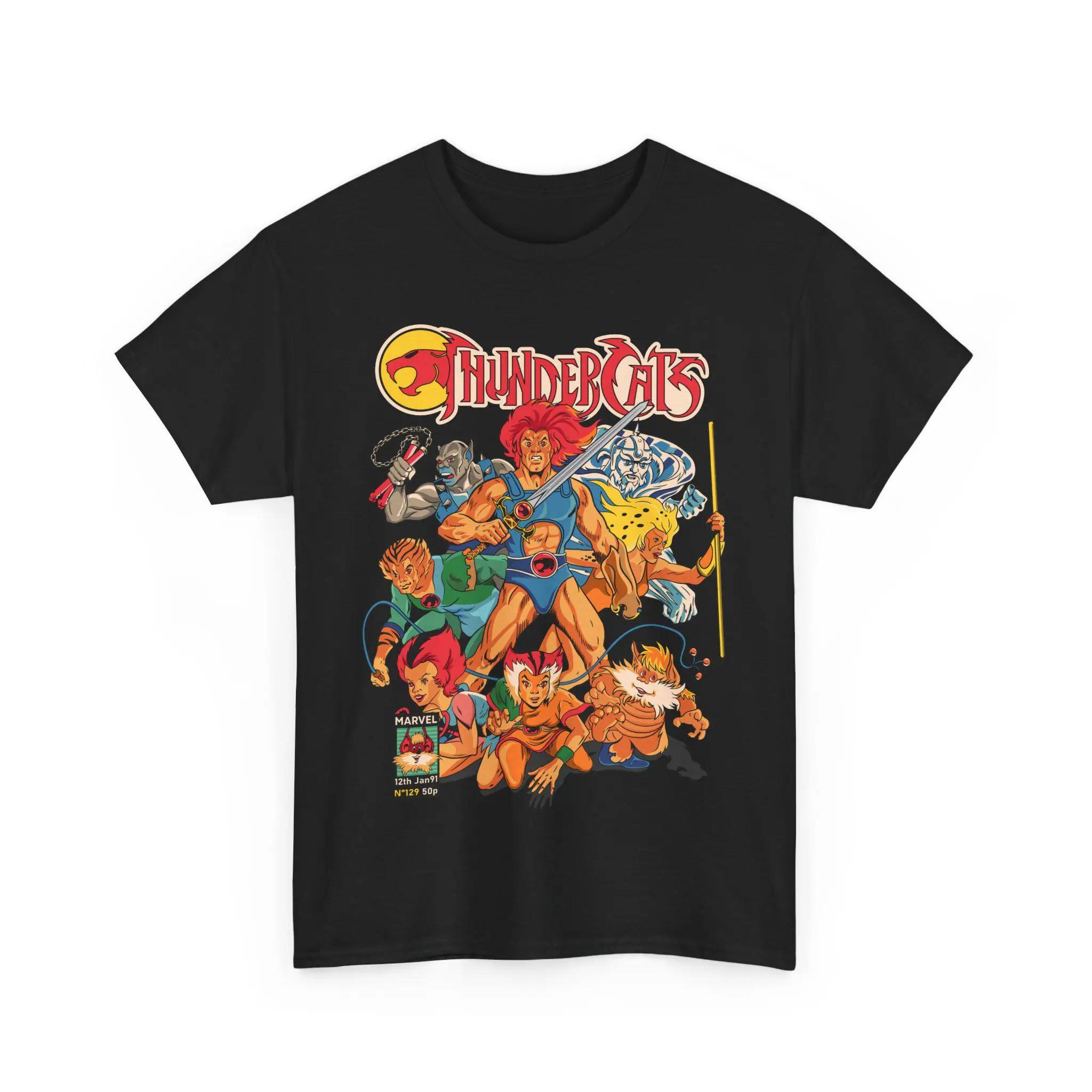 Cadeau d'anime ThunderCats, chemise d'anime, chemise d'anime, T-shirt à motif d'anime, haut ample en