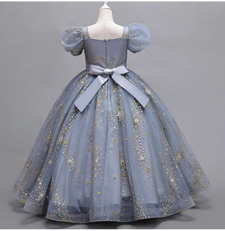 Robe de mariée à fleurs pour filles, longue, sans manches, princesse arc-en-ciel, cadeau d'hôte, pro