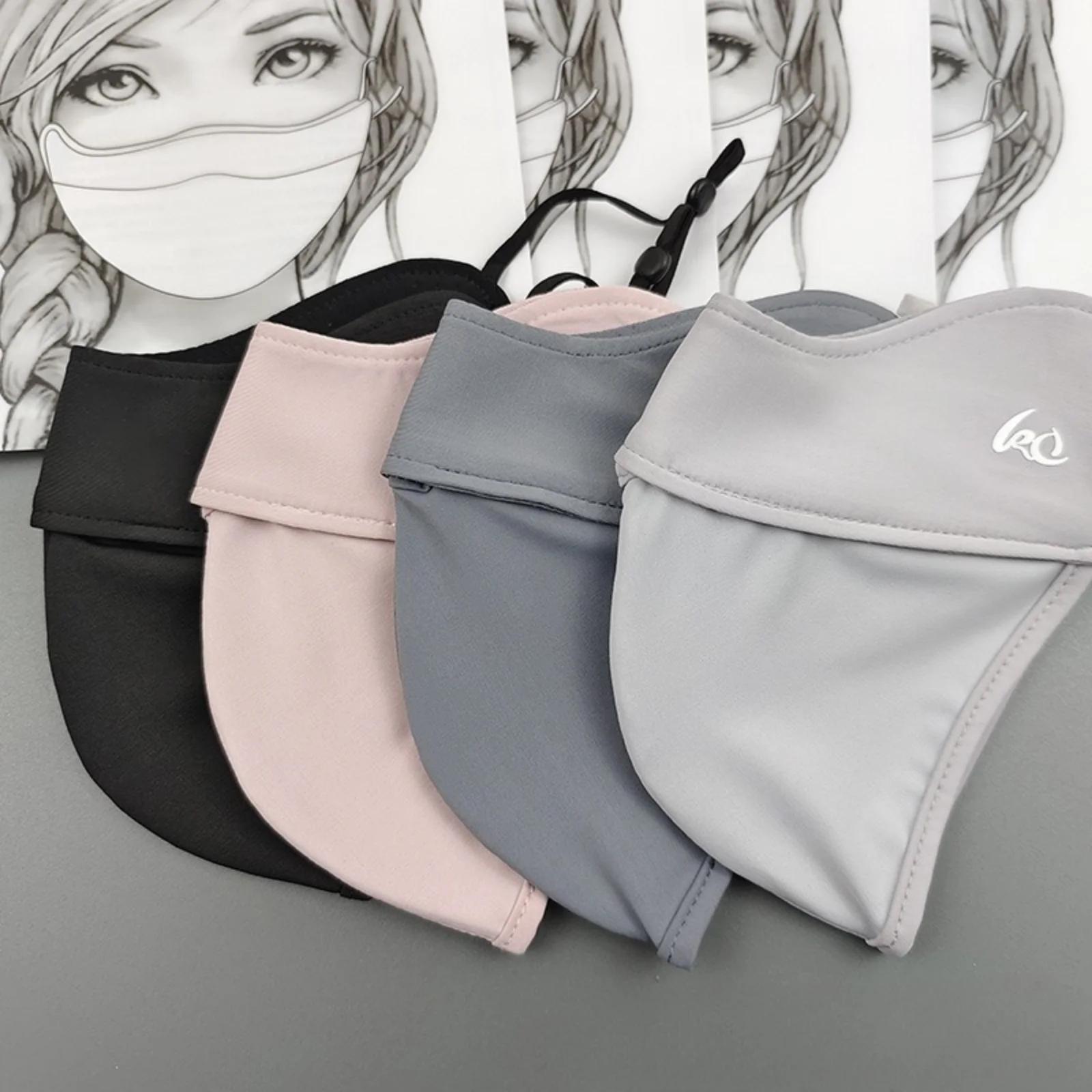 Nouveau Voile de Protection Solaire Fin 2025 en Soie Glacée pour le Visage, Masque d'Été, Protection