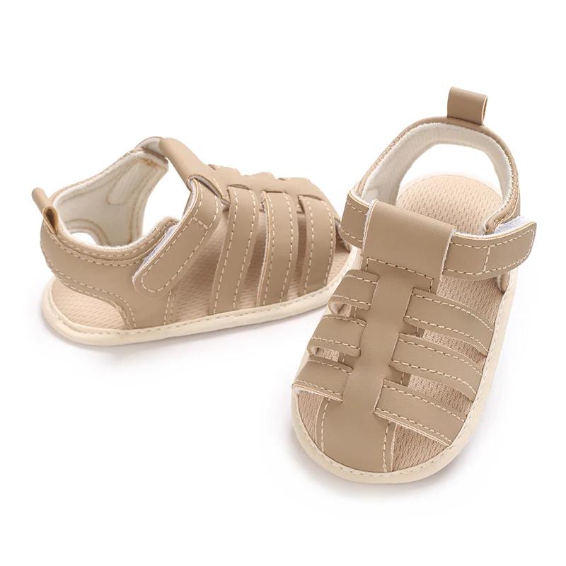 Sandales respirantes décontractées de couleur unie pour bébés garçons, légères et confortables, anti