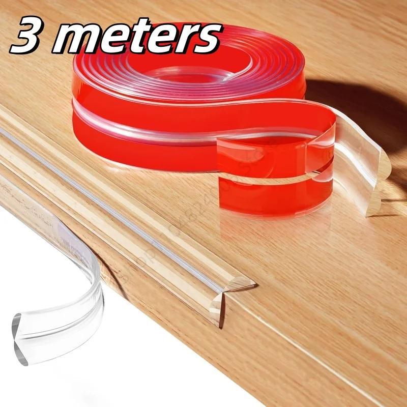 Bande de protection transparente en PVC pour bord de Table, 3 mètres, bande de protection d'angle po