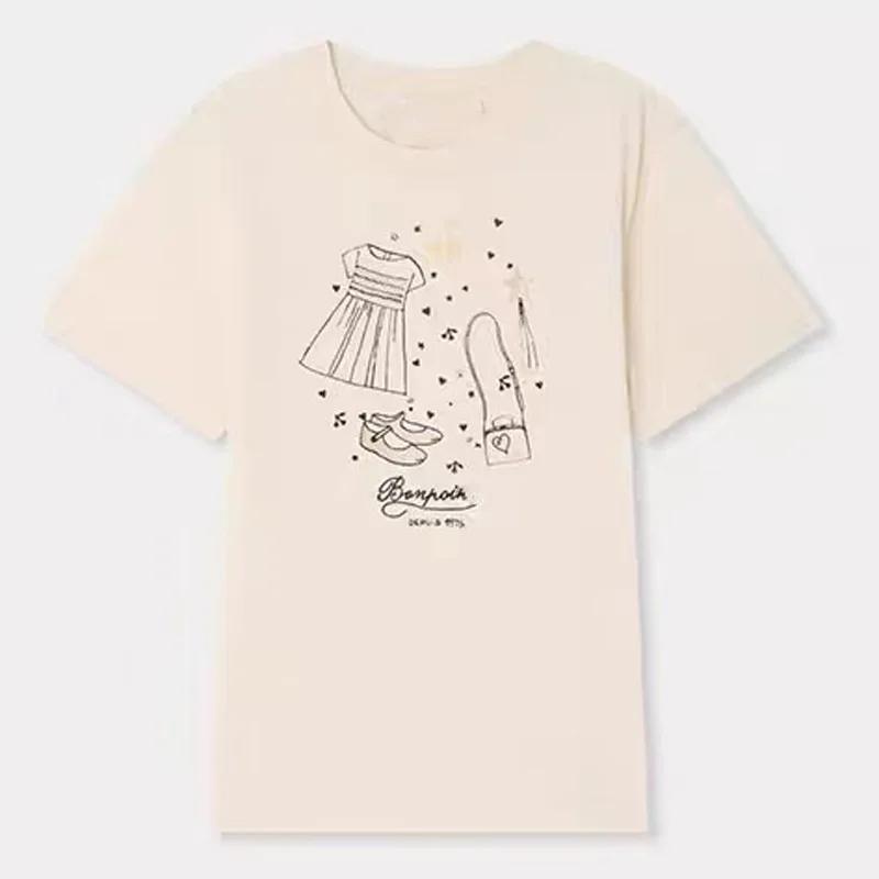 Prévente (expédition en mars) 2026 BP NOUVEAU T-shirt de printemps pour bébés filles, vêtements d'ét