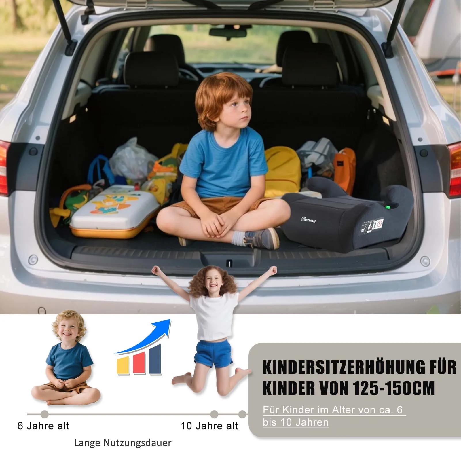 Siège rehausseur sécurité enfant norme I-Size - Harnais 3 points portable 6-10 ans 125-150 cm