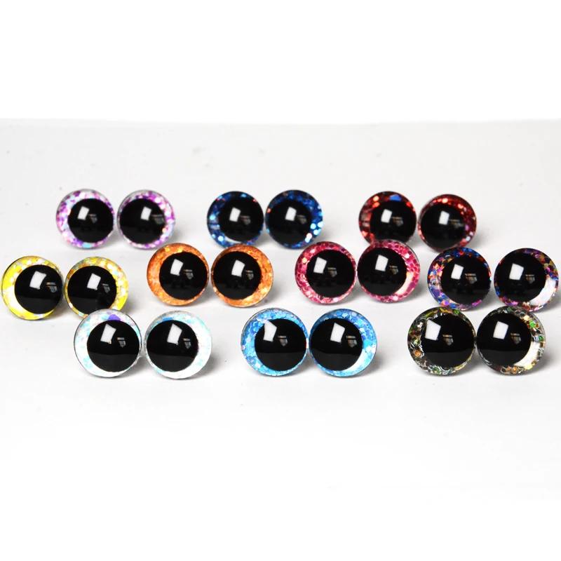 20 pièces nouveaux yeux étranges 16mm 18mm 20mm 25mm 30mm 3D dessin animé paillettes jouet yeux de s