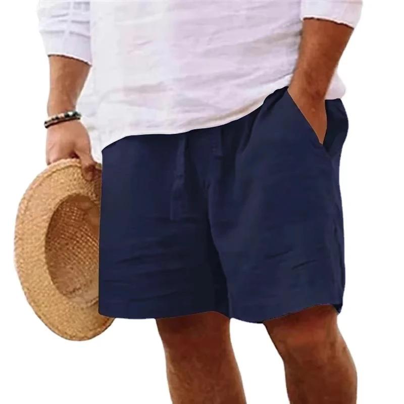 Nouveaux shorts de sport légers en coton de couleur unie pour hommes, shorts de plage oversize, shor