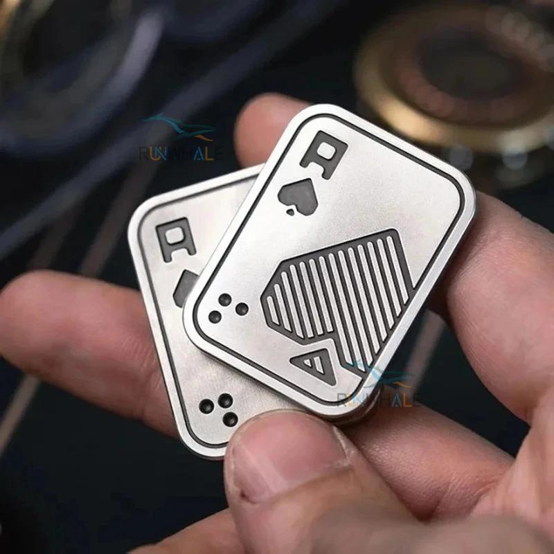EDC Push Slider métal Fidget Anti-Stress jouets adultes doigt Spinner Poker soulager l'anxiété jouet