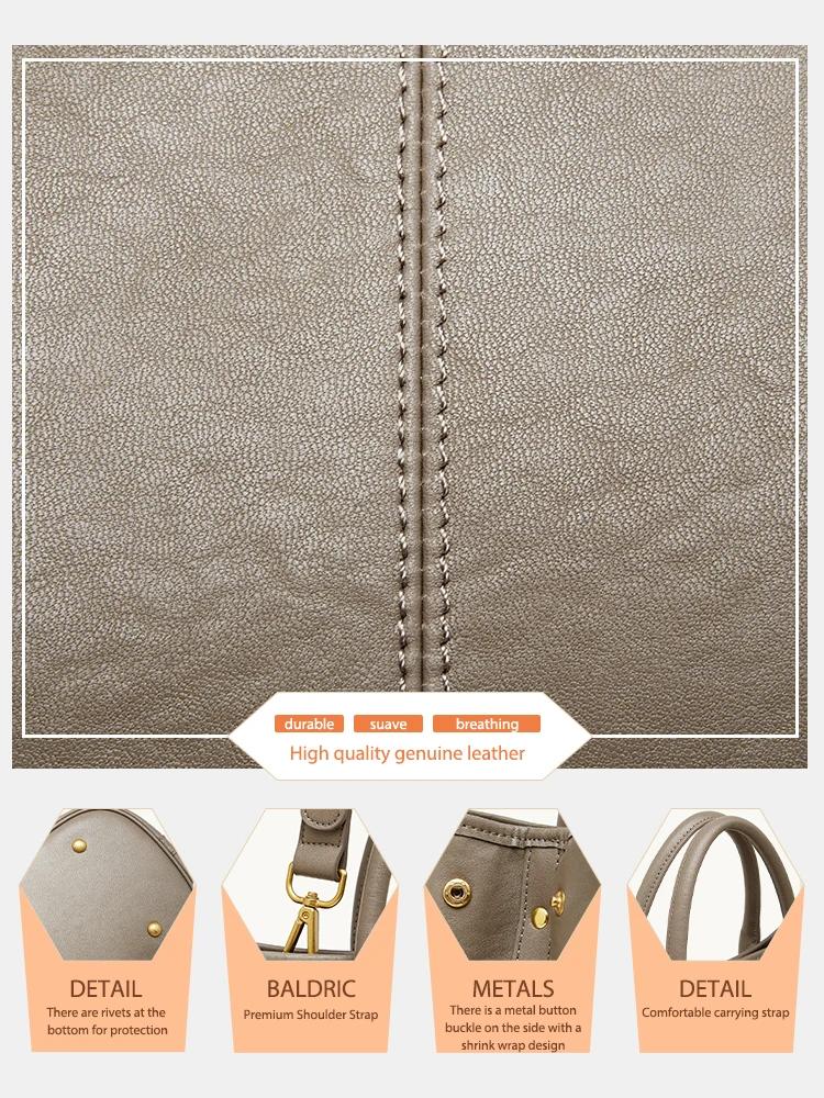 Sac Zency Femme 2026 en Cuir Naturel Grande Capacité, Sac à Main Noble, Sac Bandoulière Designer, Sa