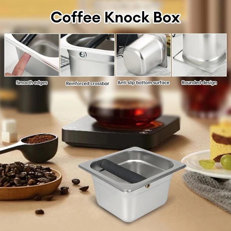 Knock Box-Poubelle à benne pour moudre le café Barista, poubelle à expresso anti-brûlure, mouture de