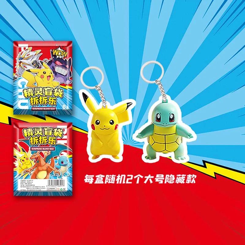 PKM Anime – ensemble de 32 figurines Pokémon, boîte de sacs surprises, pendentif en acrylique, porte