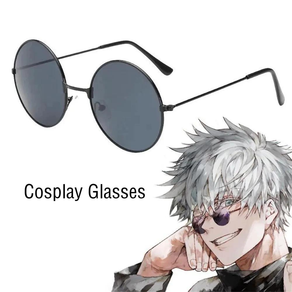 Anime gojo satoru lunettes Jujutsu Kaisen Gojo Satoru Cosplay lunettes noires lunettes de soleil de 