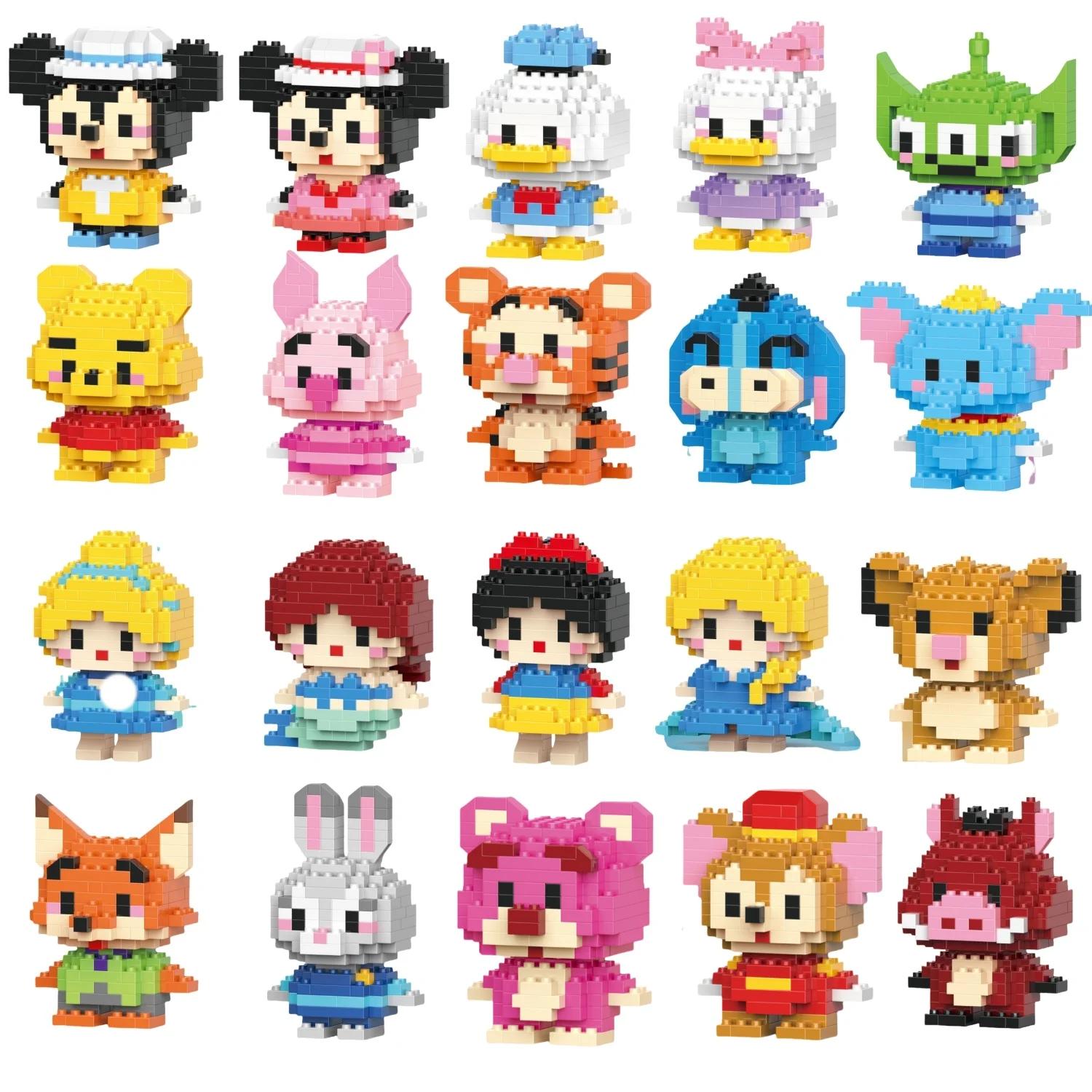 Blocs de construction Disney sans boîte, 6cm de haut, Stitch Kawaii, mini ornements de bureau, jouet