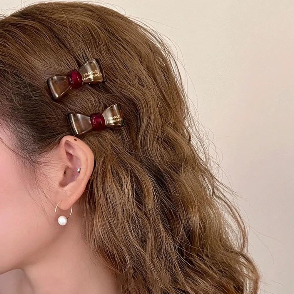 2 pièces de nouvelle pince à cheveux à nœud exquis, mignonne pour cheveux errants et frange, pour le