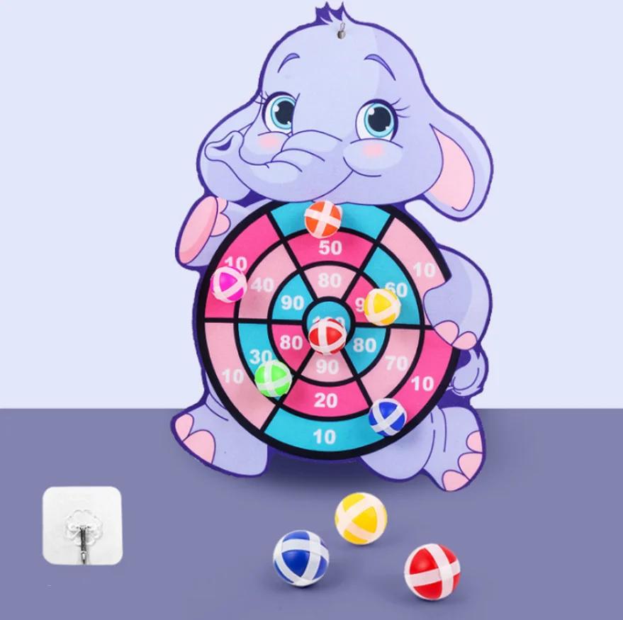 Jouets Montessori pour enfants de 2 à 4 ans, planche à fléchettes d'animaux de dessin animé, balle c