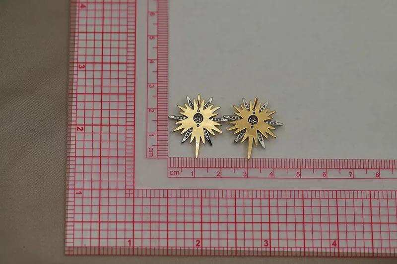 Boucles d'oreilles étoile en zircone pour femmes, nouveau Design de vue, marque de mode, fleur en cr