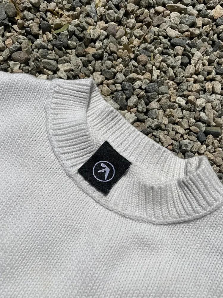 Pull homme Y2K Aphex double tricot surdimensionné pull gothique hiver graphique Streetwear à manches