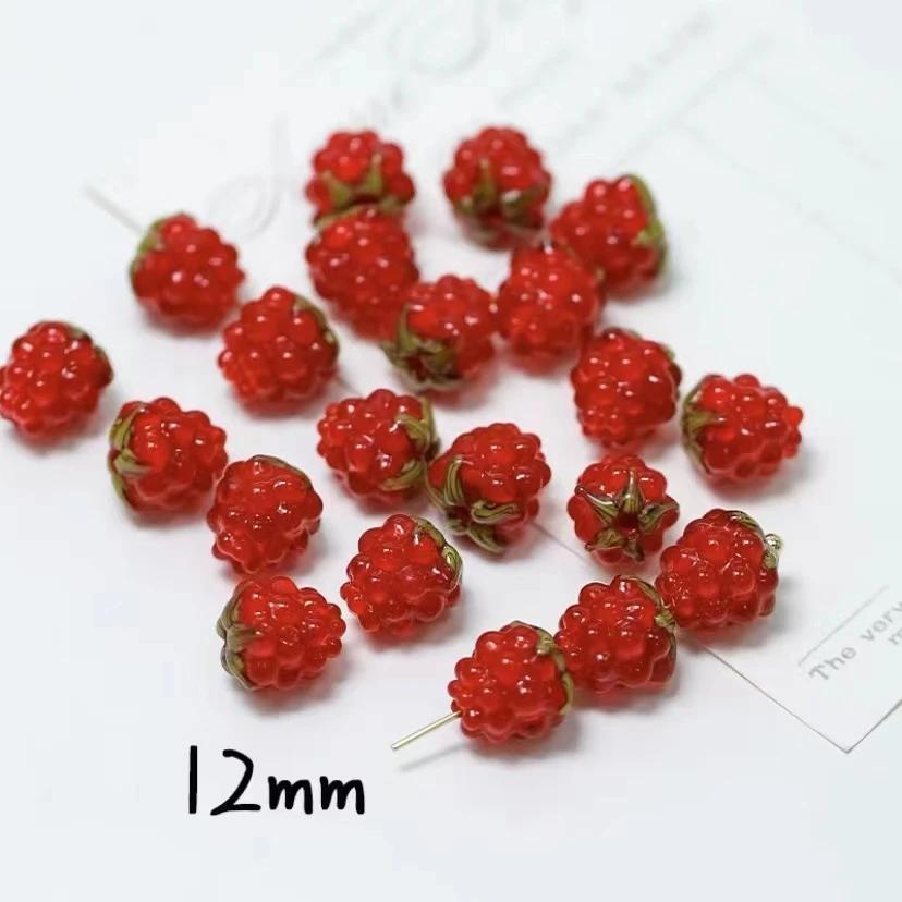 Mini perles de raisin en verre tchèque, pendentif framboise, accessoire, DIY