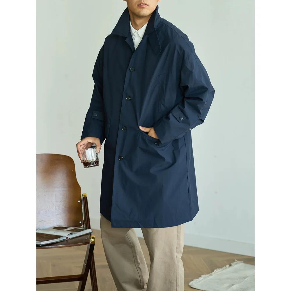 Cityboy-Trench-coat d'extérieur vintage pour hommes, Streetwear japonais, Manteau long surdimensionn
