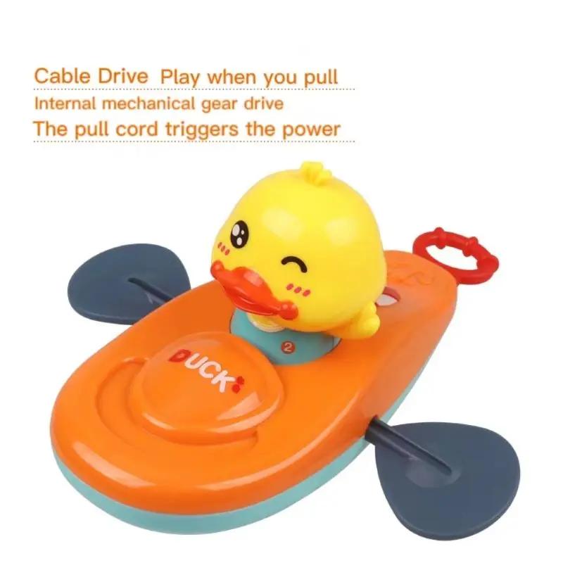 Jouet de Kayak petit canard jaune, 1 pièce, jouet de piscine, salle de bain, jouet d'eau classique, 