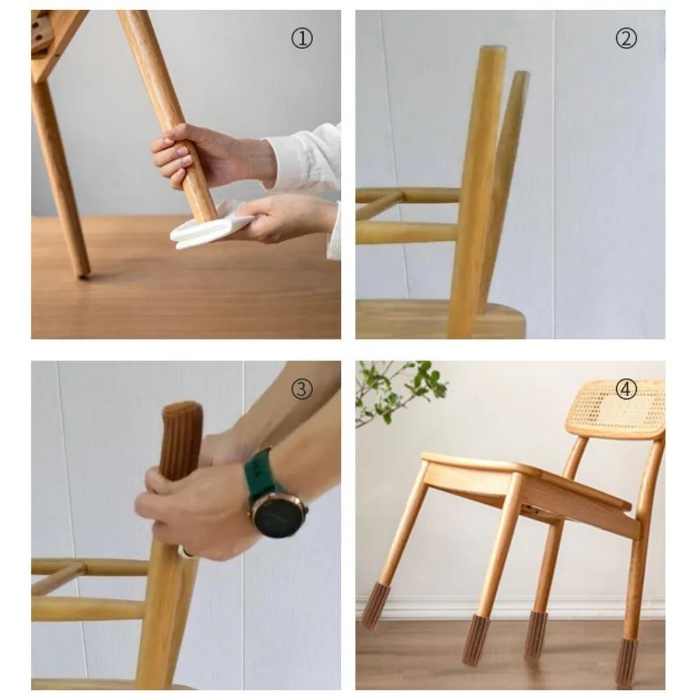 Housse de Protection silencieuse pour pieds de chaise, 16 pièces, poignée de porte, résistante à l'u