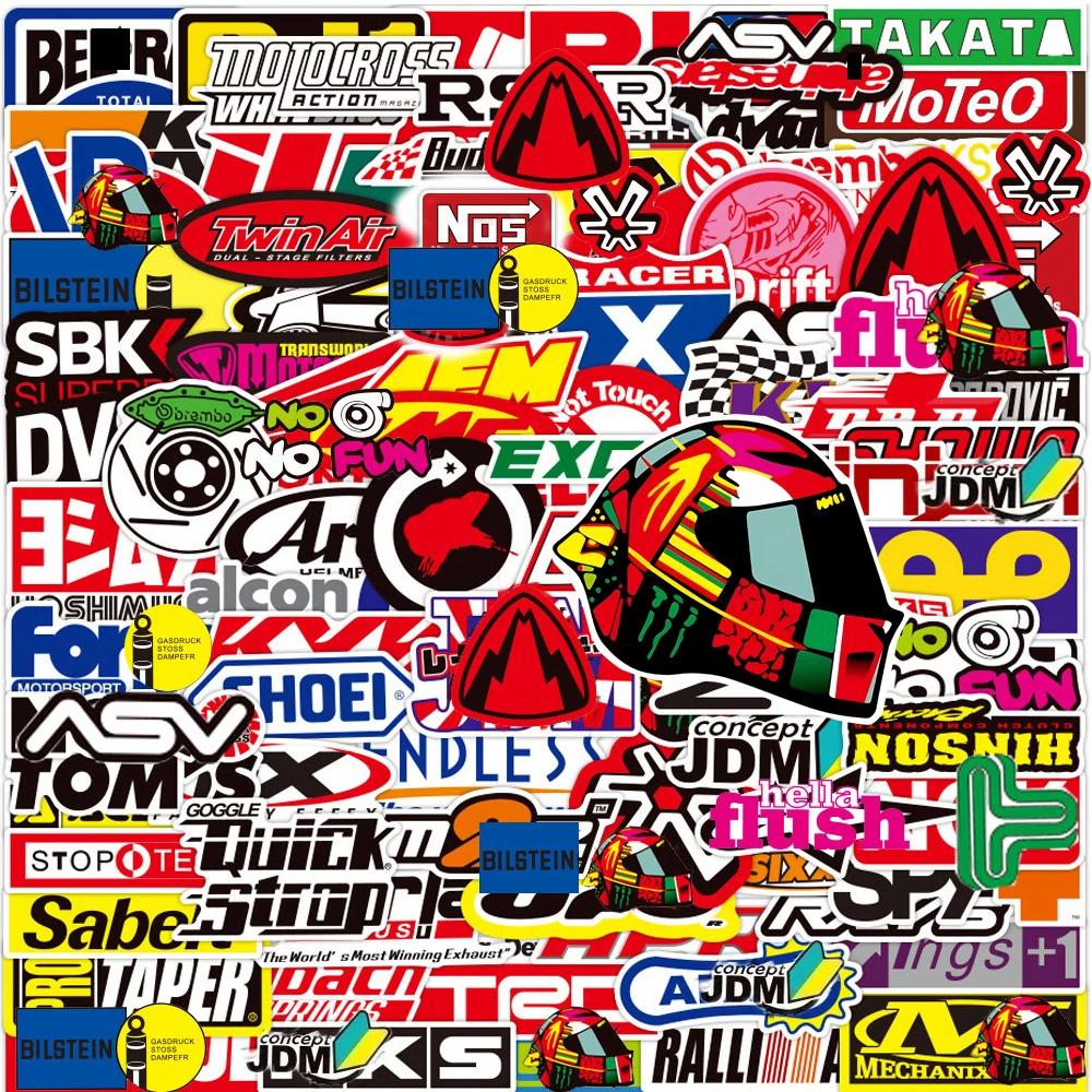 10/50/100/200 pièces Cool voiture de course JDM Graffiti autocollants étanche bricolage Skateboard t