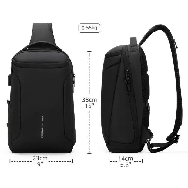 MARK RYDEN Sac à bandoulière grande capacité pour homme Sac à bandoulière de voyage adapté au coussi