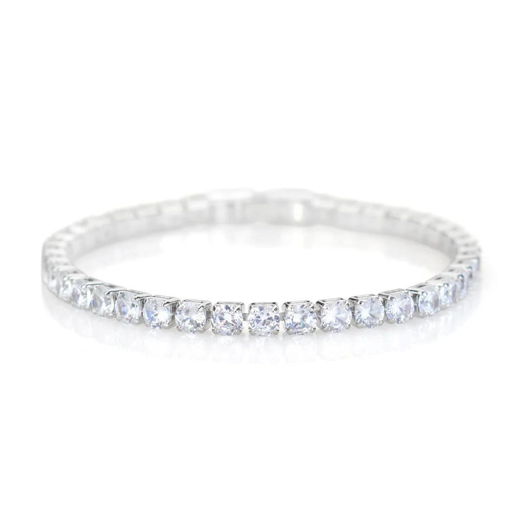 Bracelet de Tennis en Zircon Micro-incrusté de 4mm pour femmes, nouveaux hommes, accessoires de bijo