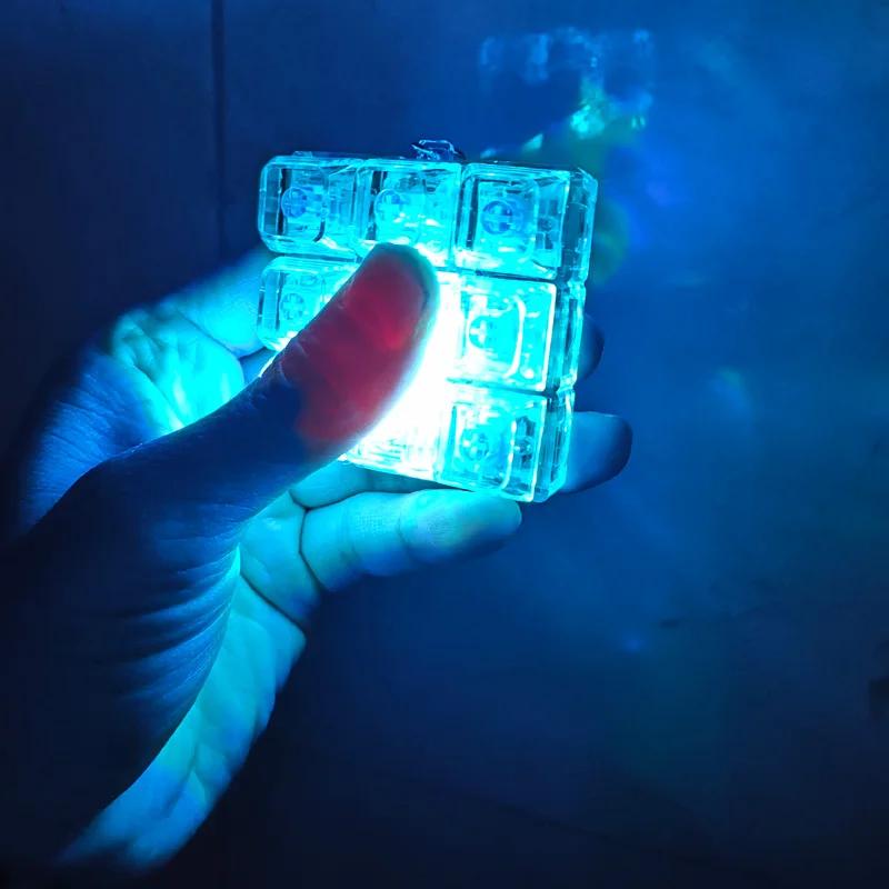 Jouets anti-stress pour clavier, capuchons de touches en cristal LED, porte-clés, gadget pour les do