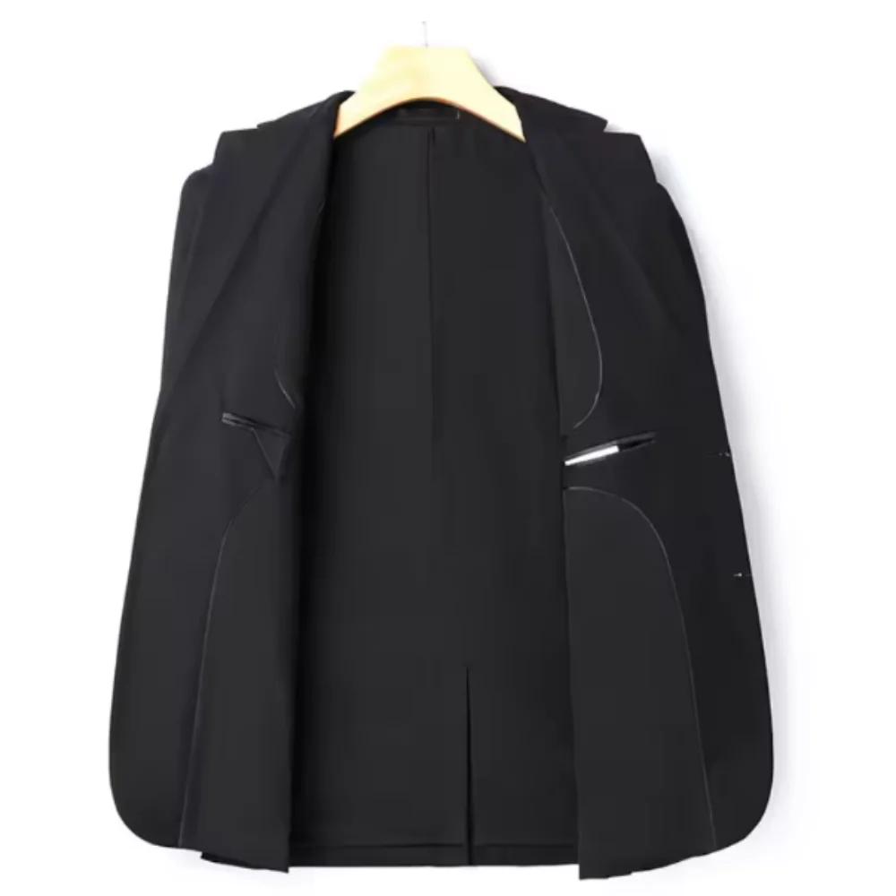 Nouveau (Blazer + pantalon) hommes d'affaires de mode Gentleman Style italien mince couleur unie cos